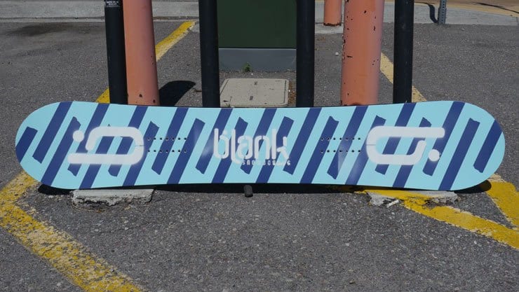 Finished spray painted snowboard